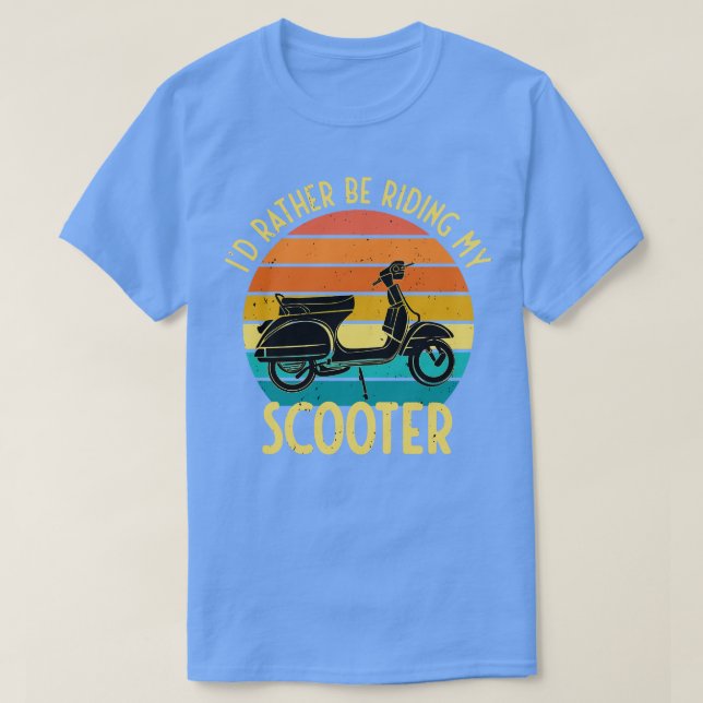 ID: Rigare att rida min Scooter-mobbad bike T Shirt (Design framsida)