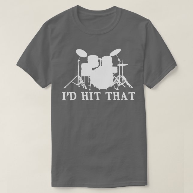ID Slå hat Drummer Drummer T Shirt (Design framsida)