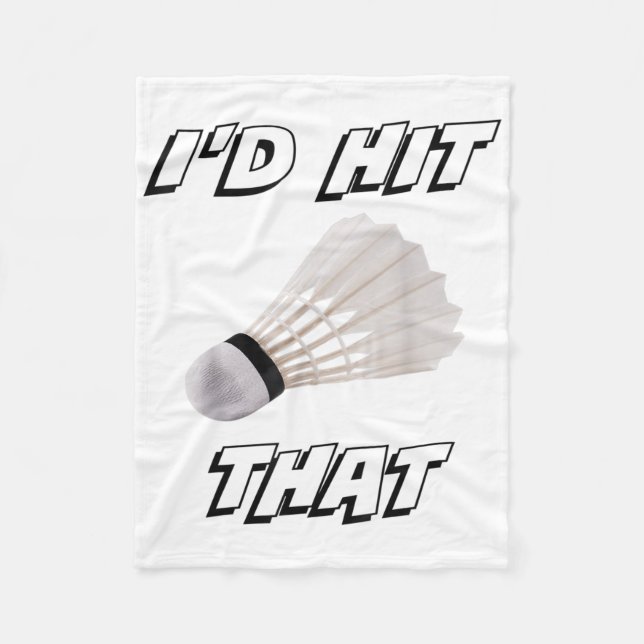 ID Slå som är roligt Badminton Fleecefilt (Framsidan)