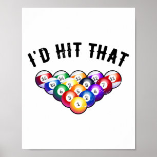 ID Slått att Billard Player Bassäng Billard Snooke Poster