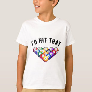 ID Slått att Billard Player Bassäng Billard Snooke T Shirt