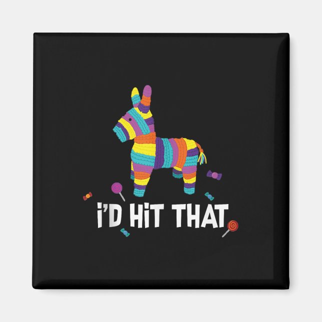 ID Slått att Pinata Mexican Tanktop Cinco De Mayo Magnet (Framsidan)