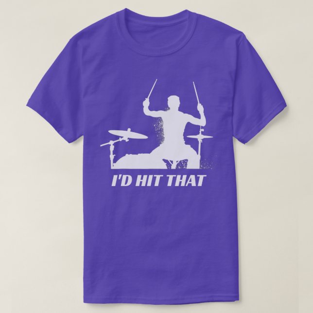ID Slått hat-ID Slått Drummer Drummer Drum-uppsätt T Shirt (Design framsida)