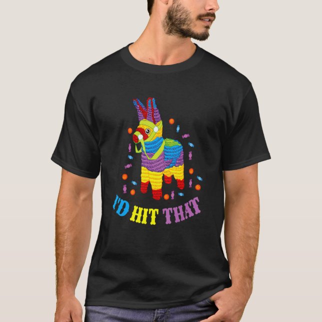 ID Slått Pinata Cinco de Mayo Candy Mexico T Shirt (Framsida)