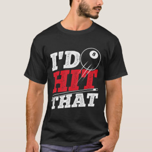 ID Slått som Cue Bassäng Billiards T Shirt