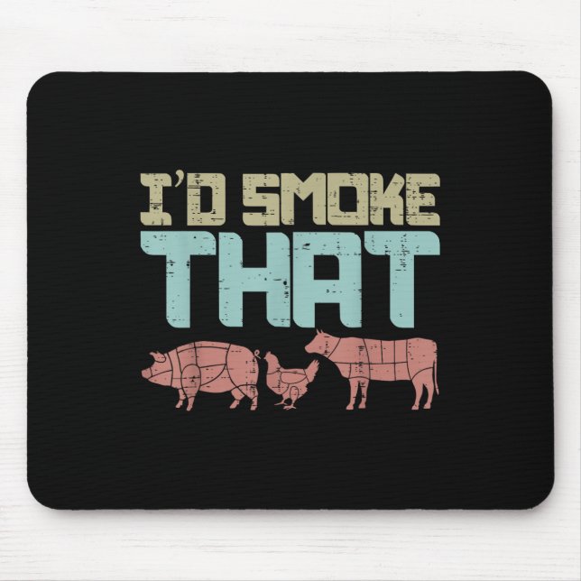 Id Smoke Gris Chicken Beef Funny Bbq Barbecue Gril Musmatta (Framsidan)