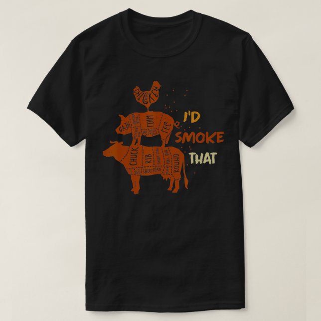 ID Smoke that Barbecue 1 T Shirt (Design framsida)