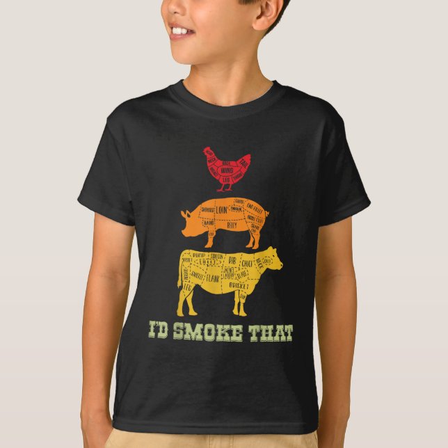 Id Smoke that - Barbecue - Bbq T Shirt (Framsida)