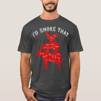 ID Smoke that Barbecue Grilling BBQ Smoker Gift T Shirt