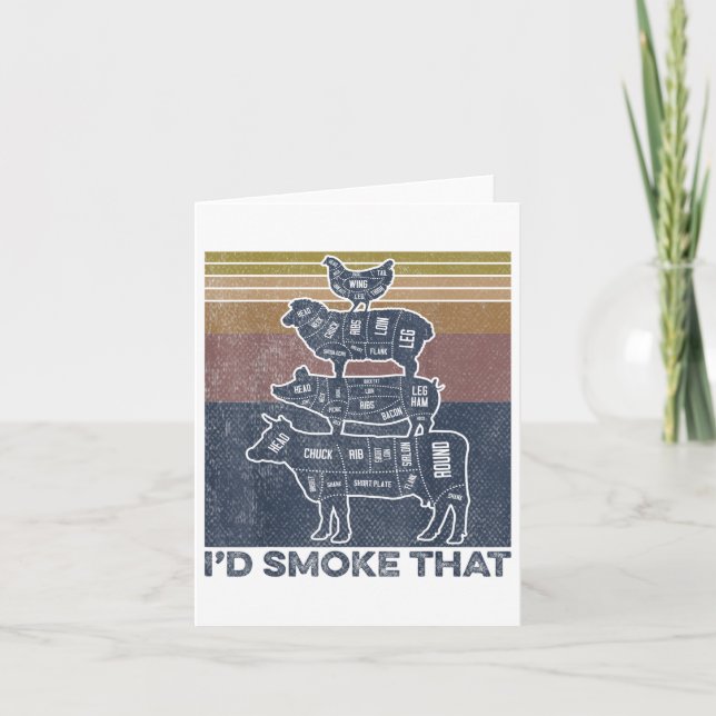 ID Smoke that Beef Gris Chicken Butcher Bryt Kort (Framsida)