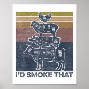 ID Smoke that Beef Gris Chicken Butcher Bryt Poster
