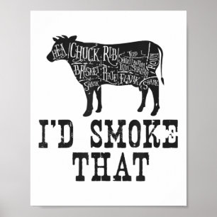 Id Smoke that Cow - Grillmasters Apparat for Bbq L Poster