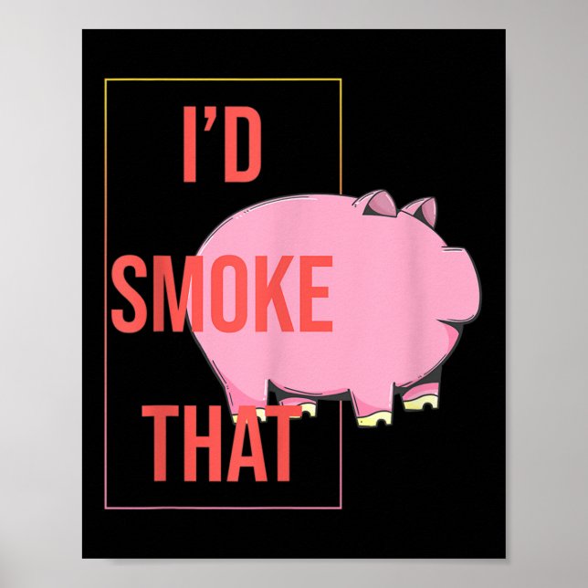 ID Smoke that fny Bbq Smoker Gris Barbecue Grill Poster (Framsidan)