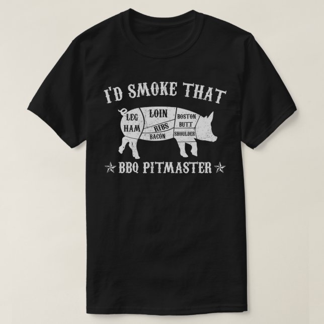 ID Smoke that Gris Pitmaster Funny BBQ Smoking Gif T Shirt (Design framsida)