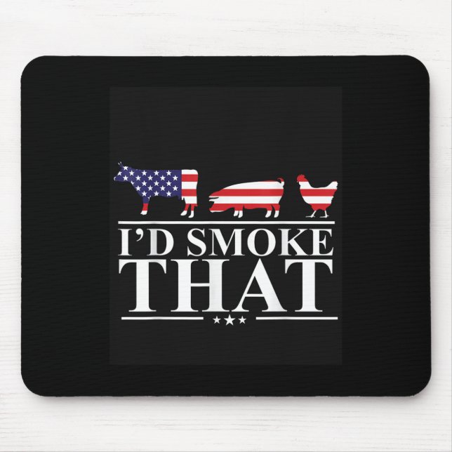 ID Smoke that Kött Pitmaster Grill Gift Funny Bbq Musmatta (Framsidan)