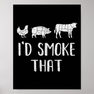 ID Smoke that Roligt Bbq Barbecue Smoker Chef Poster