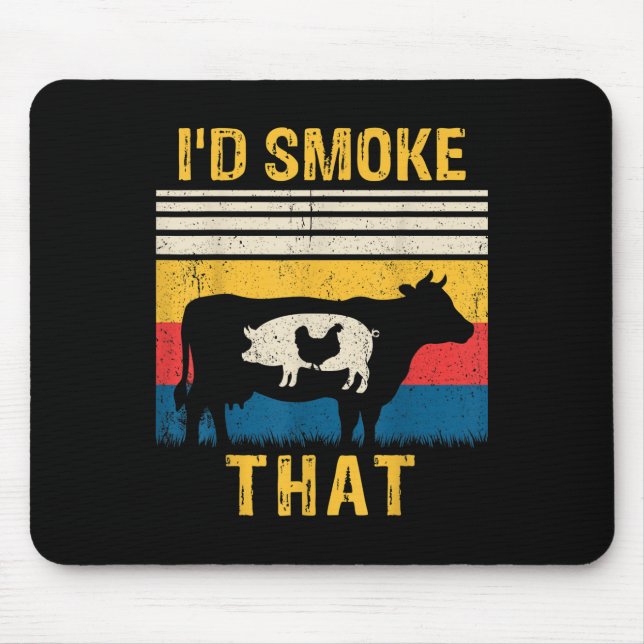 Id Smoke that underny Bbq Barbeque Smoker Grilling Musmatta (Framsidan)