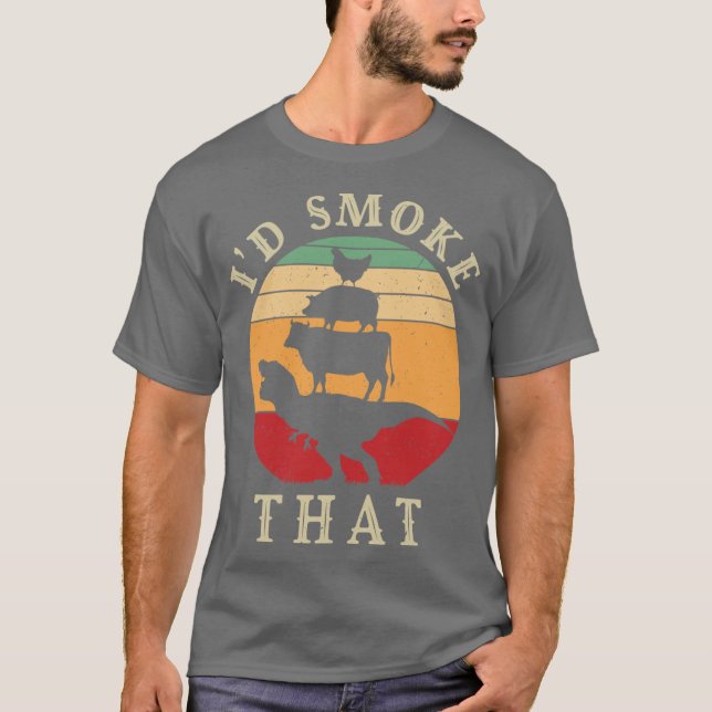 Id Smokehat Perfect Pitmaster Gift Meat Grilling B T Shirt (Framsida)