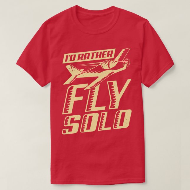 ID - Solo Aviator Flight Pilot Gift T Shirt (Design framsida)