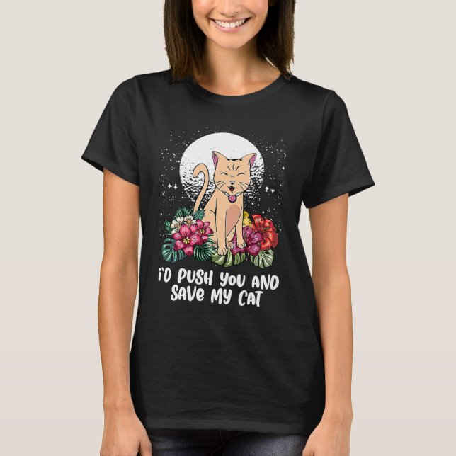 ID Spara My Cat Friends Cat Kitten Sarcastic T Shirt (Framsida)