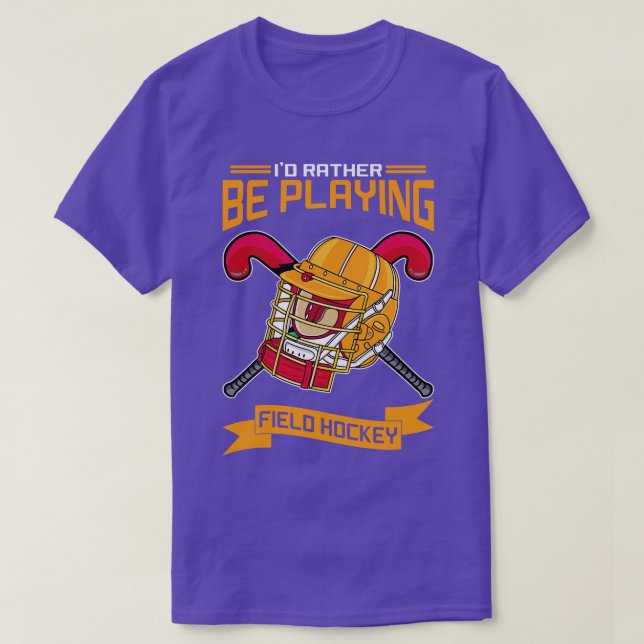 Id spelar i stället Fält Hockey T Shirt (Design framsida)