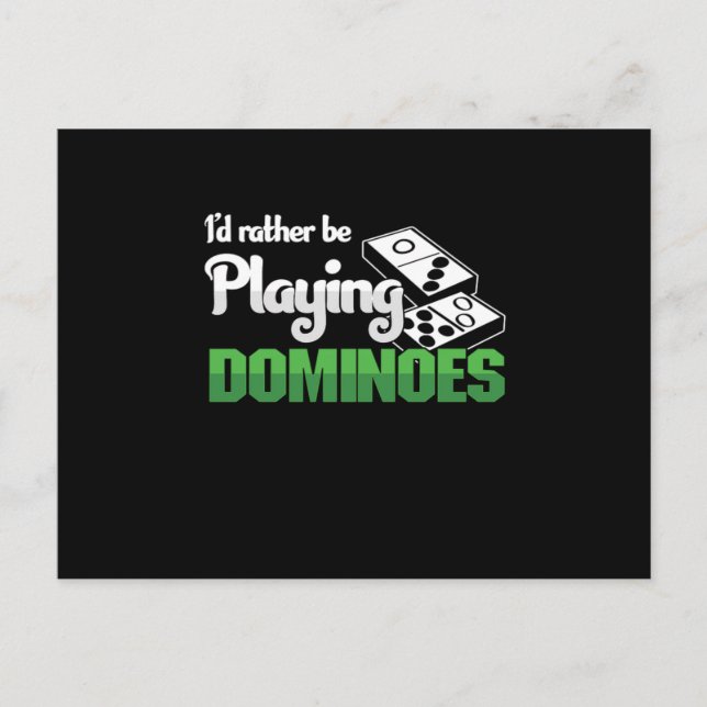 ID spelar i stället upp Dominoes Tiles Puzzler Gif Vykort (Framsida)