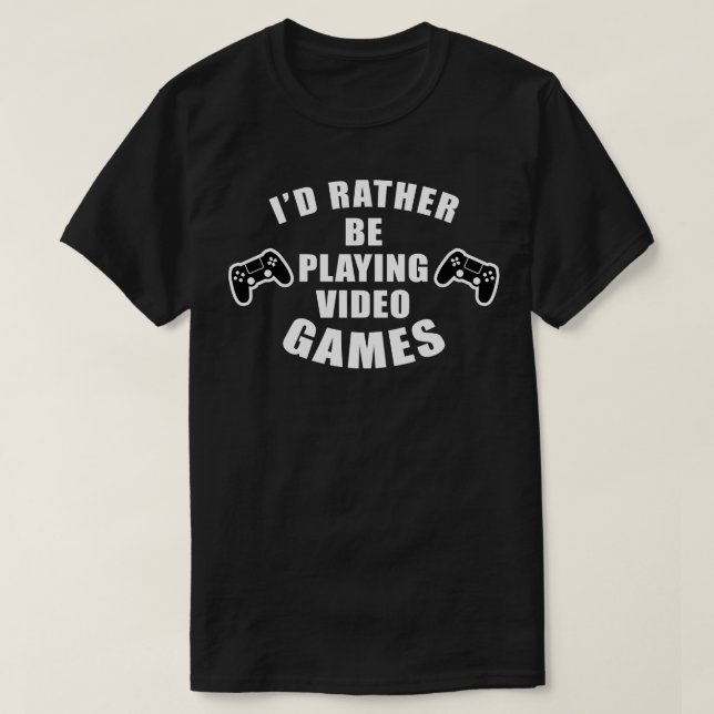 Id spelar i stället videospel t shirt (Design framsida)