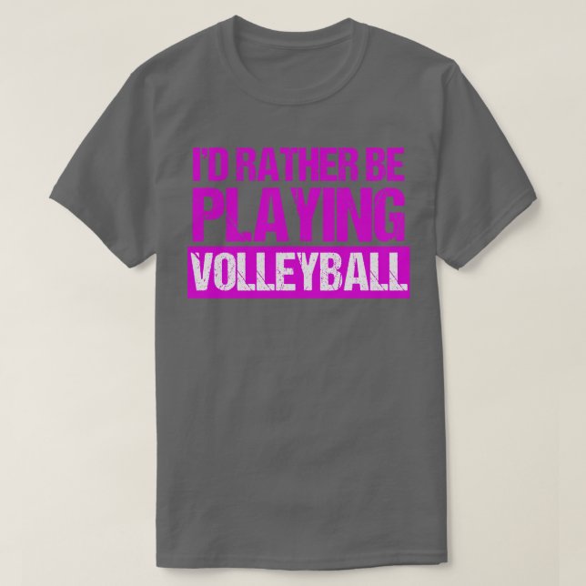 ID spelar volleyball i stället T Shirt (Design framsida)