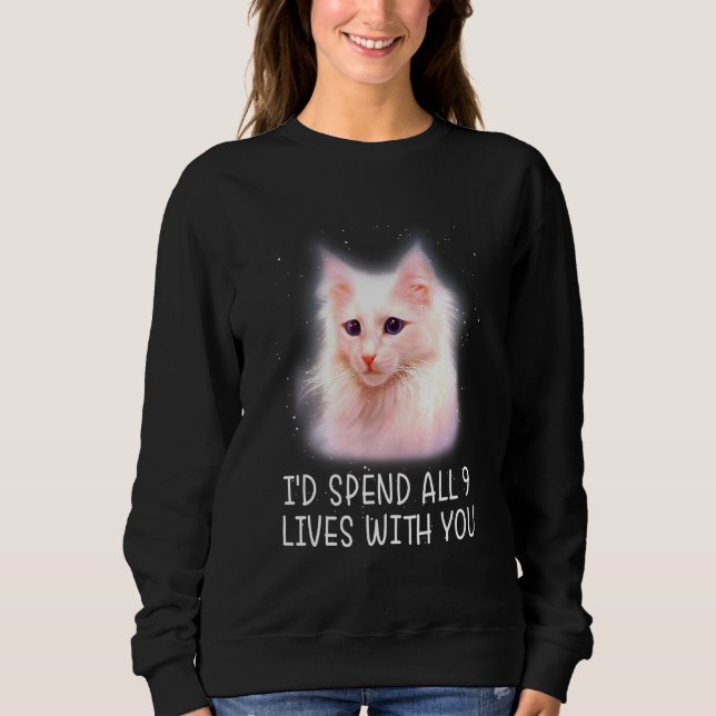 ID spenderar alla 9 liv med dig katt T Shirt (Framsida)