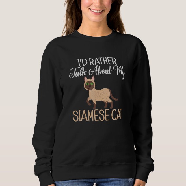 ID:t Alk om min siamesiska katt T Shirt (Framsida)