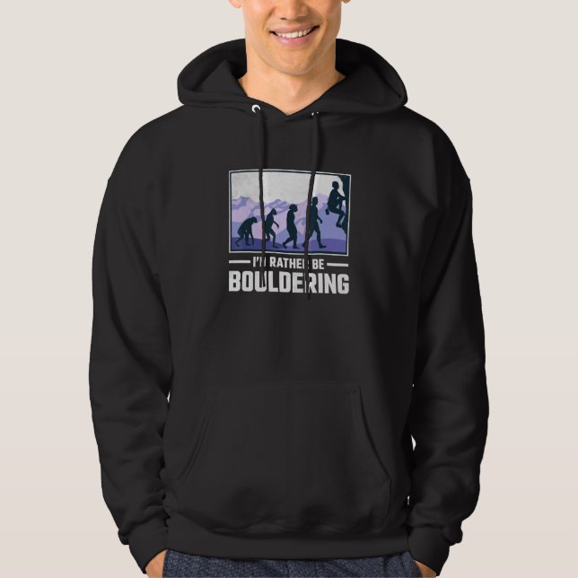 ID:t Bouldering av klimatet i Sten Hoodie (Framsida)