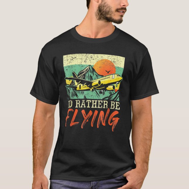 ID:t Flygplanets flygande pilot T Shirt (Framsida)