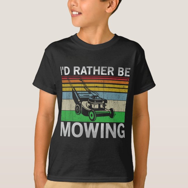 ID:t Mower Mower för Gräsmatta Mower Gräsmatta T Shirt (Framsida)
