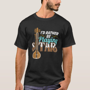 ID:t Spela upp platar t Shirt Sitar Player Te