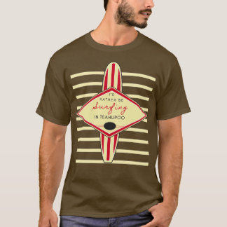 ID:t Surfing in Teahupoo Retro Print T Shirt