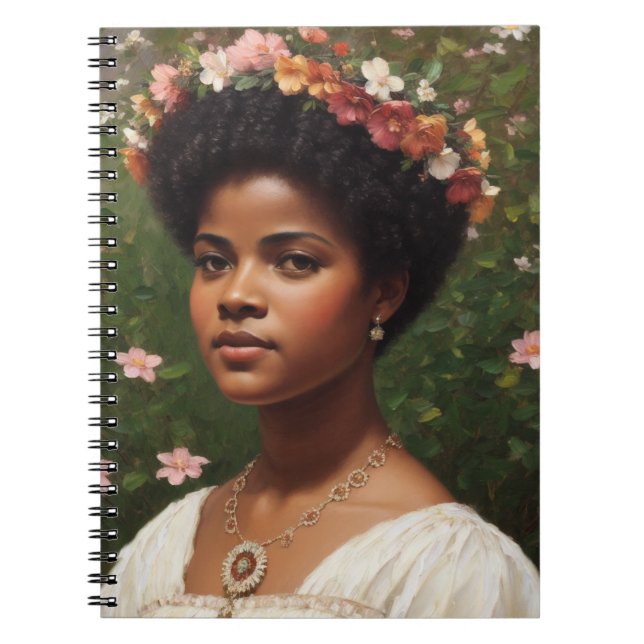 Ida B Wells Blommigt Art Tribute Anteckningsbok (Framsidan)