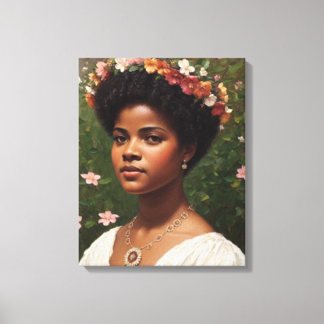Ida B Wells Blommigt Art Tribute Canvastryck (Framsida)
