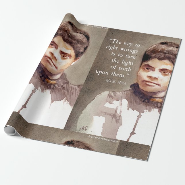 Ida B Wells & Citat Babyinpackningspapper Presentpapper (Utrullad)