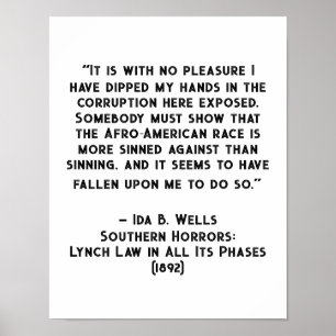 Ida B Wells Corruption Quote Poster