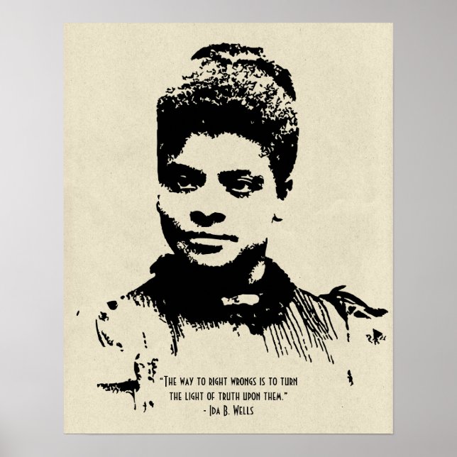 Ida B Wells Light of Truth Quote Poster (Framsidan)