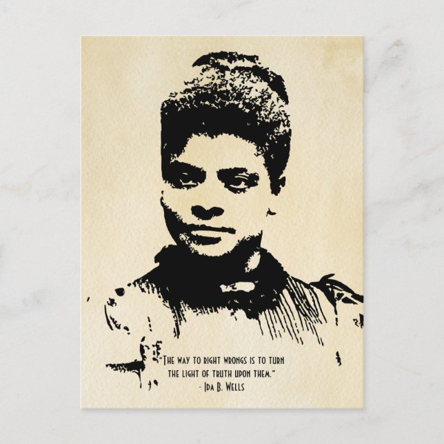 Ida B Wells Light of Truth Quote Vykort (Framsida)