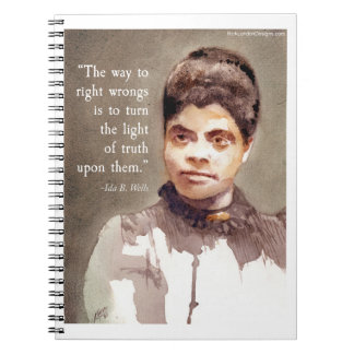 Ida B Wells Och "Rätt & Fel" Citat Anteckningsbok