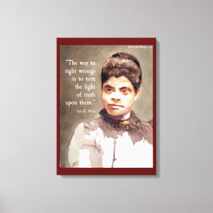 Ida B Wells och "Rätt och fel"-citat Canvastryck