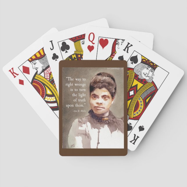 Ida B Wells Och "Sanning" Citat Casinokort (Baksidan)