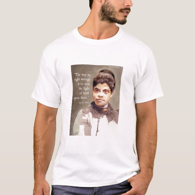 Ida B Wells Och "Sanning" Citat T Shirt (Framsida)