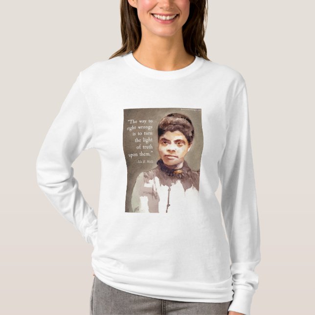 Ida B Wells Och "Sanning" Citat T Shirt (Framsida)