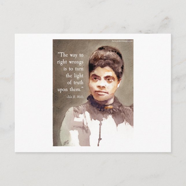 Ida B Wells Och "Sanning" Citat Vykort (Framsida)