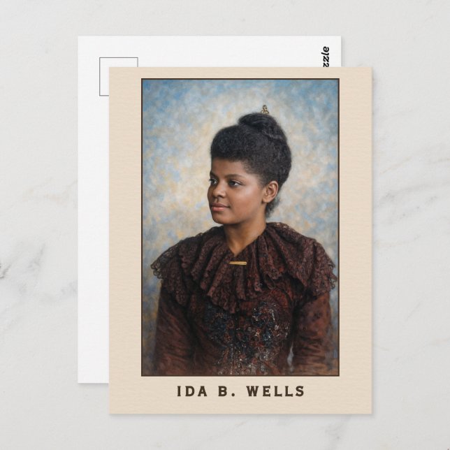 Ida B Wells Portrait Painting Vykort (Fram/baksida)
