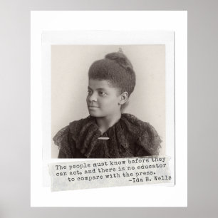 Ida B. Wells Quote - Underbara svarta kvinnor i hi Poster