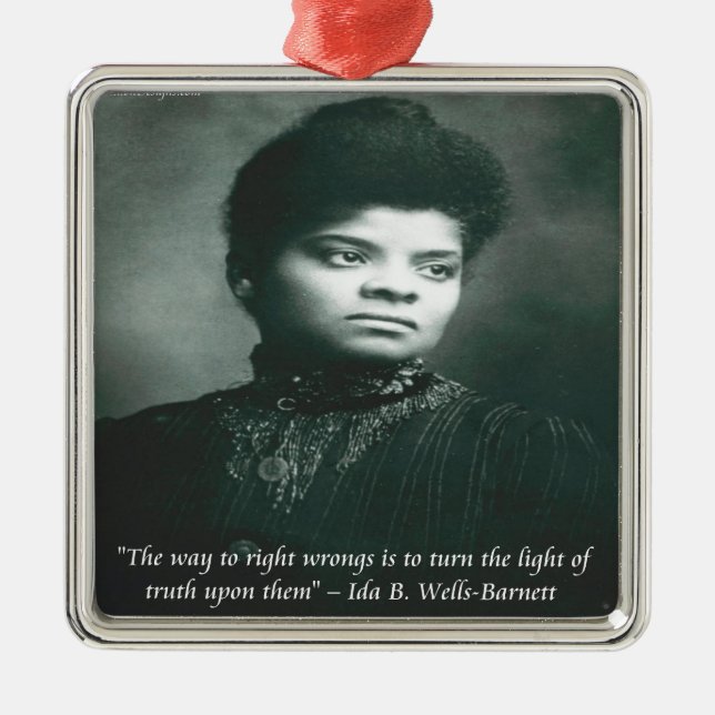 Ida B Wells & Truth-citat Julgransprydnad Metall (Framsidan)